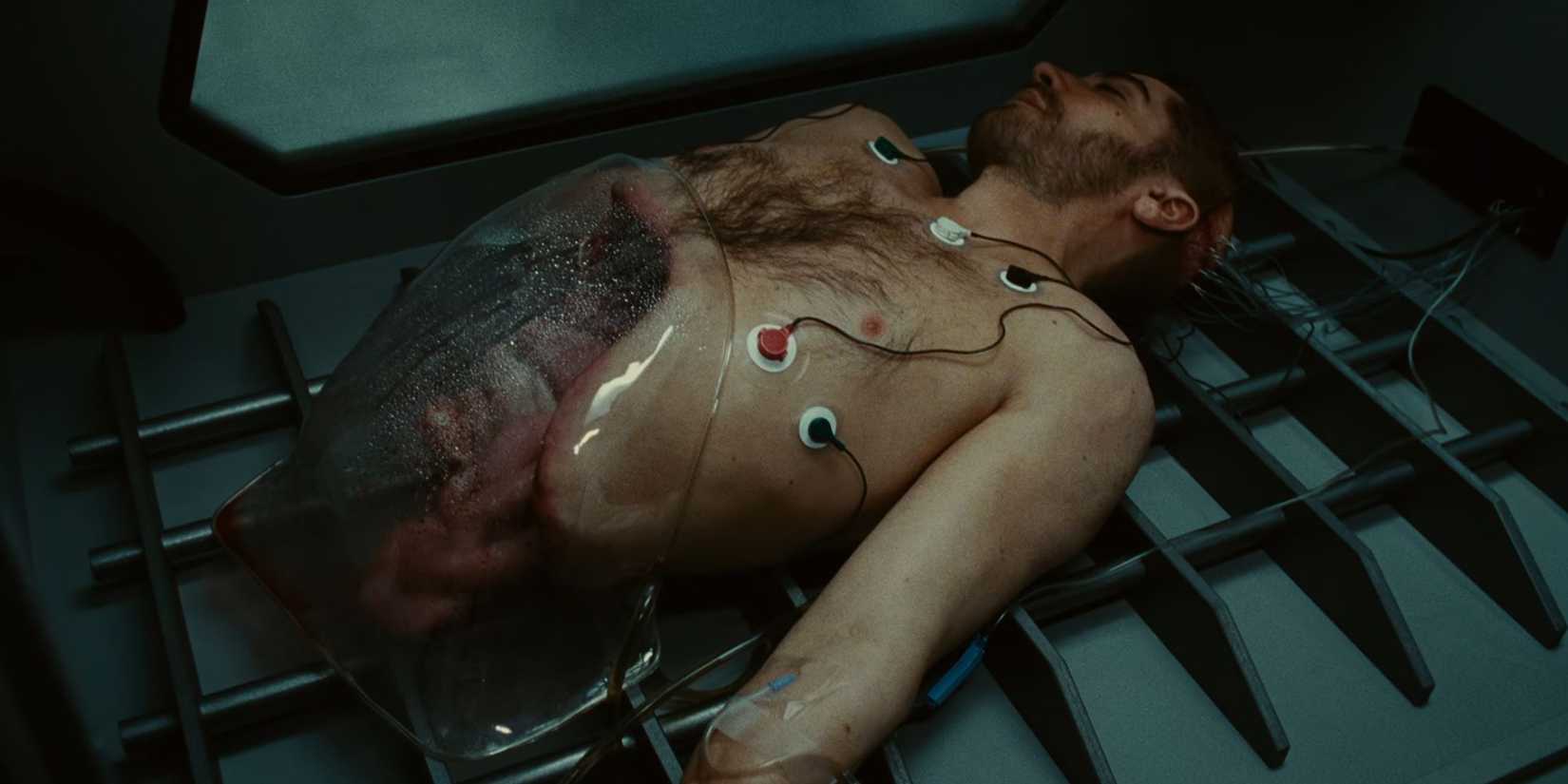 Jake Gyllenhaal as the remains of Colter Stevens in Source Code