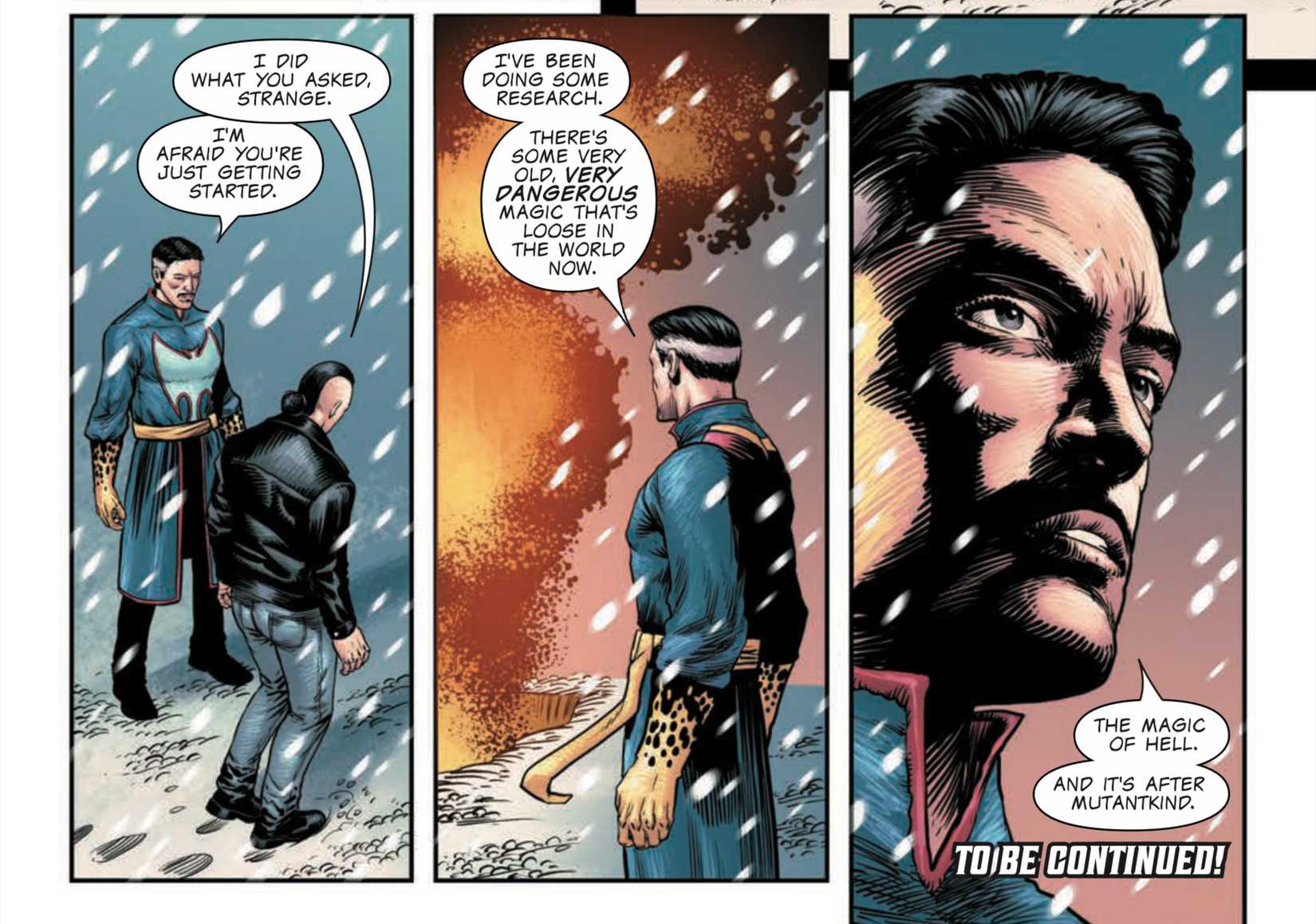 Hellverine #2 by Percy and Ienco - Dr. Strange tells Akihiro that the magic of Hell is after mutantkind
