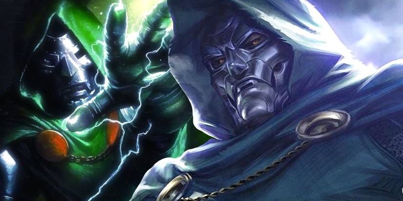 Split Custom Image of Doctor Doom next to MCU Doctor Doom