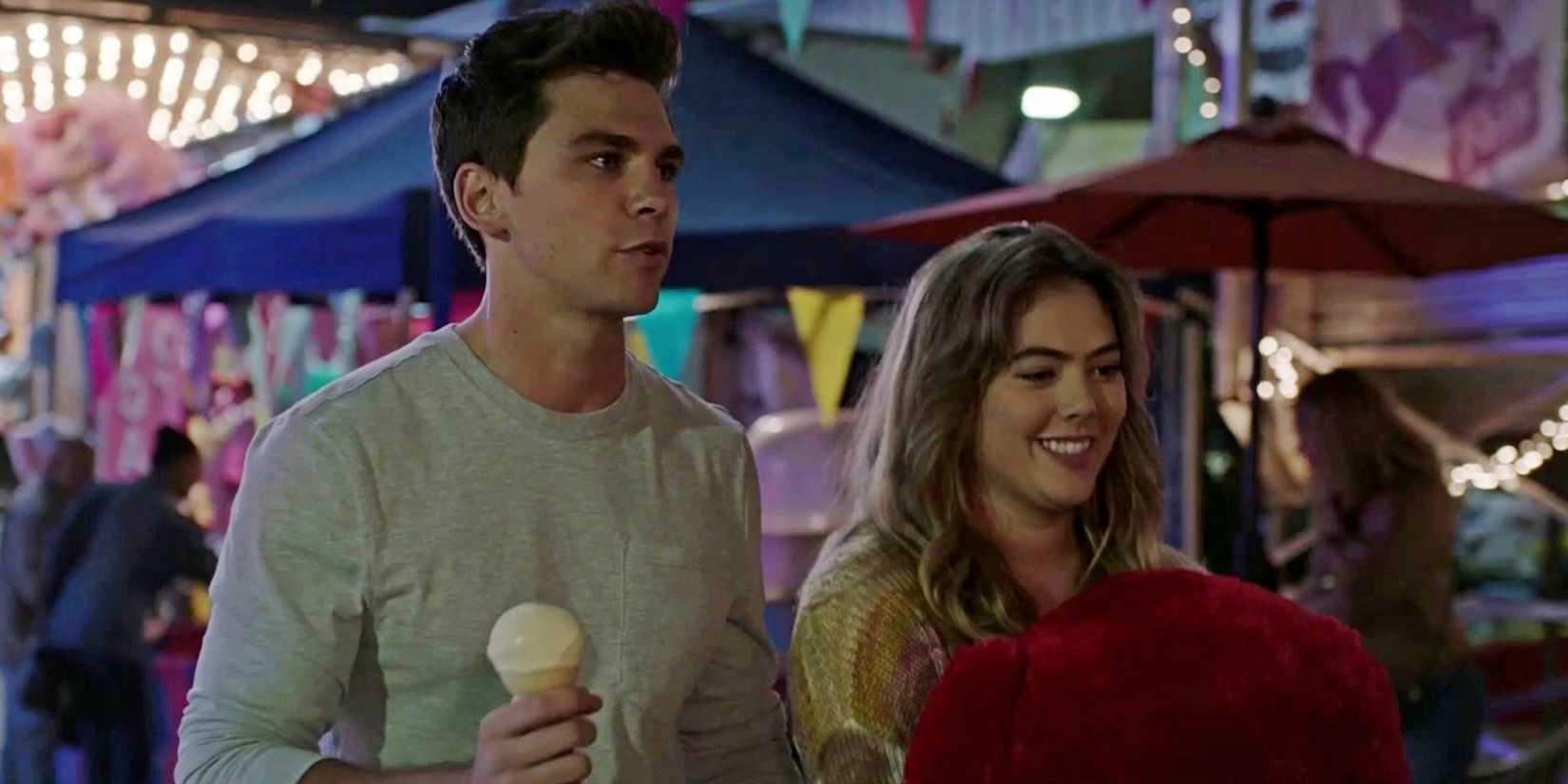 Caleb (Sean H. Scully) & Brianna/"Bri" (McKaley Miller) in 9-1-1: Lone Star season 4, episode 1, "The New Hotness."
