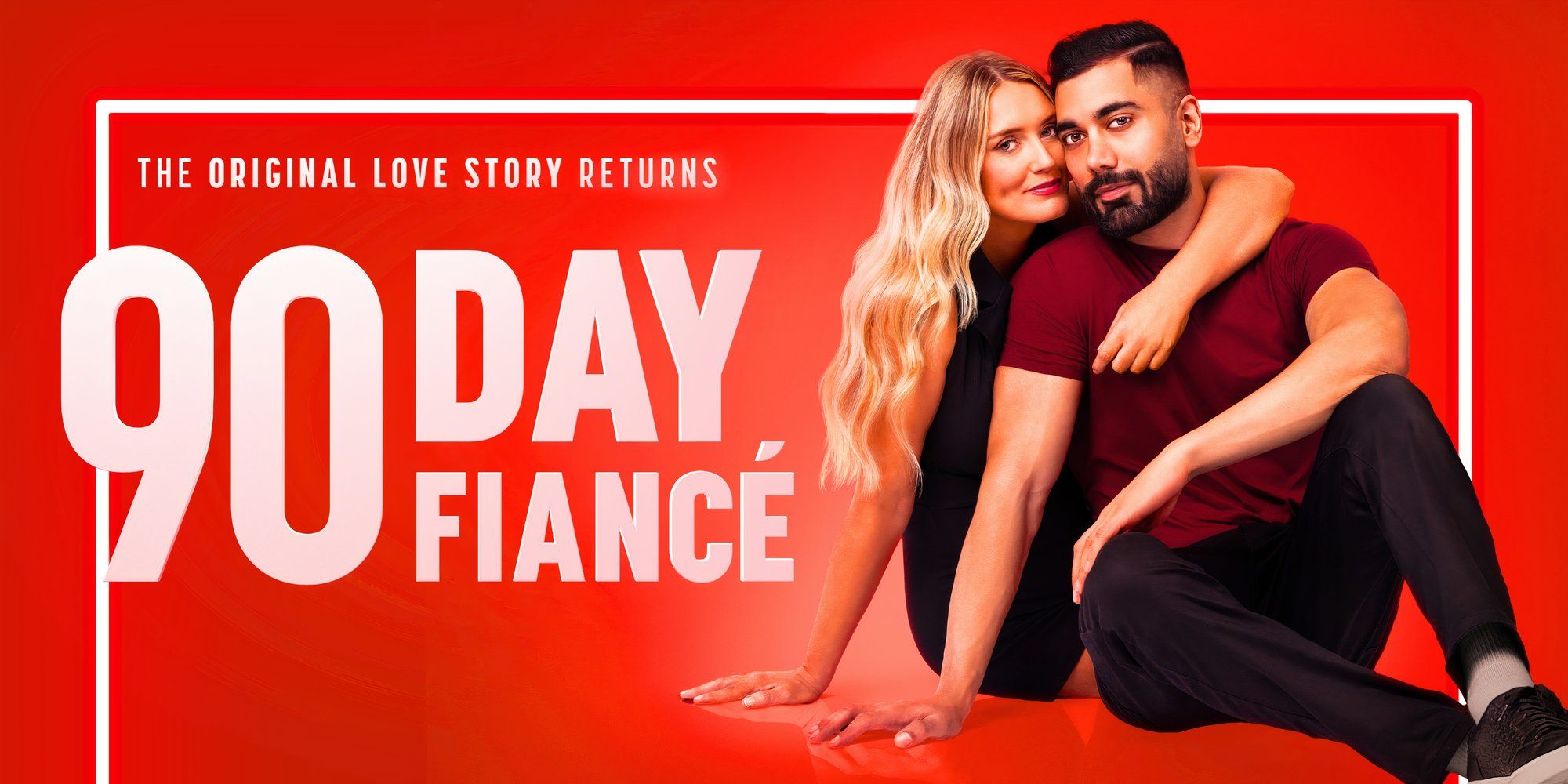 90 Day Fiancé Season 11 Stevi and Mahdi posing for promo photo sitting