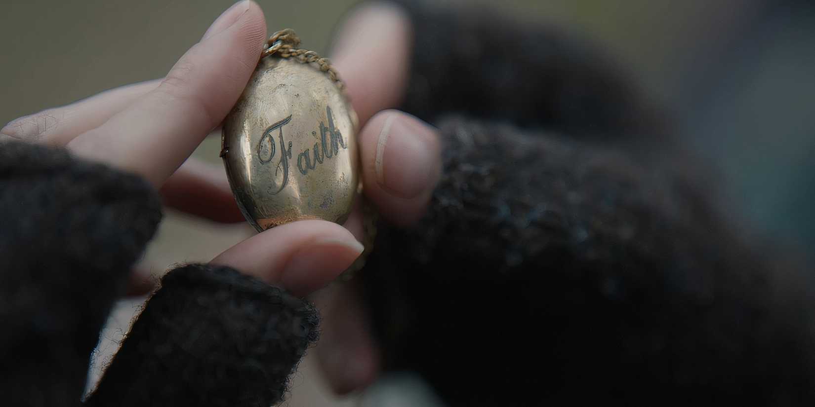 A locked with the name Faith in Outlander