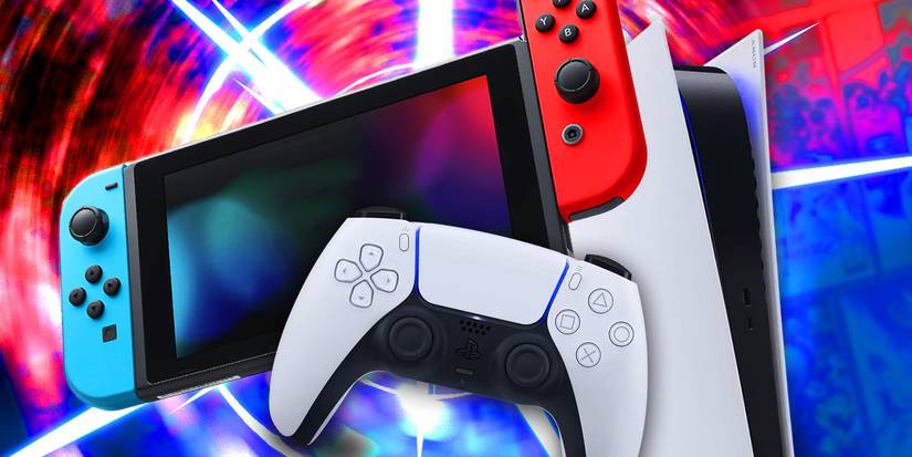 A Nintendo Switch with a PS5.