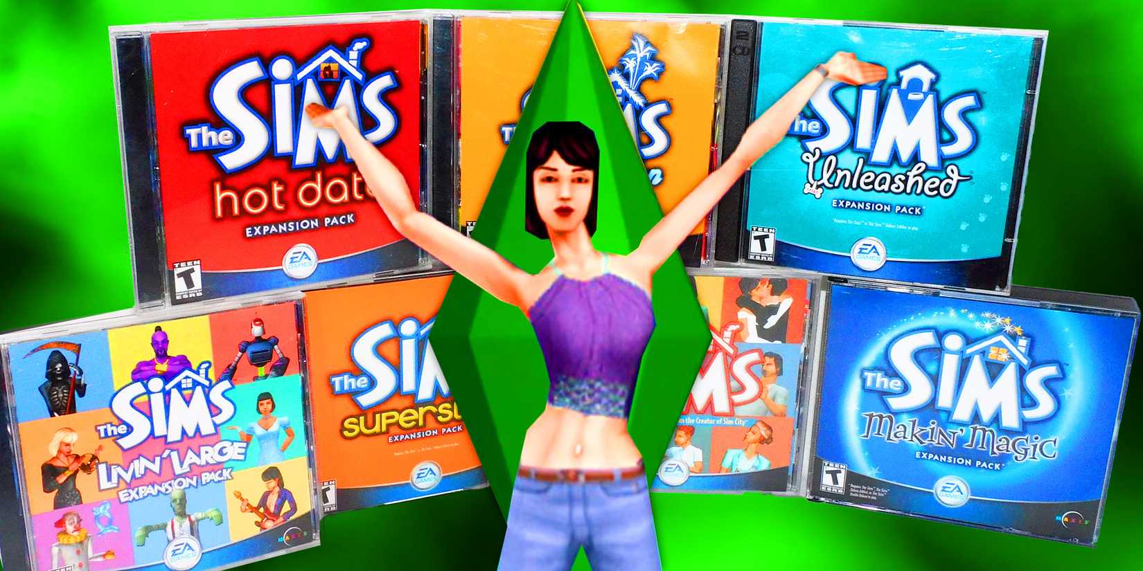 A sims with the sims 1 packs
