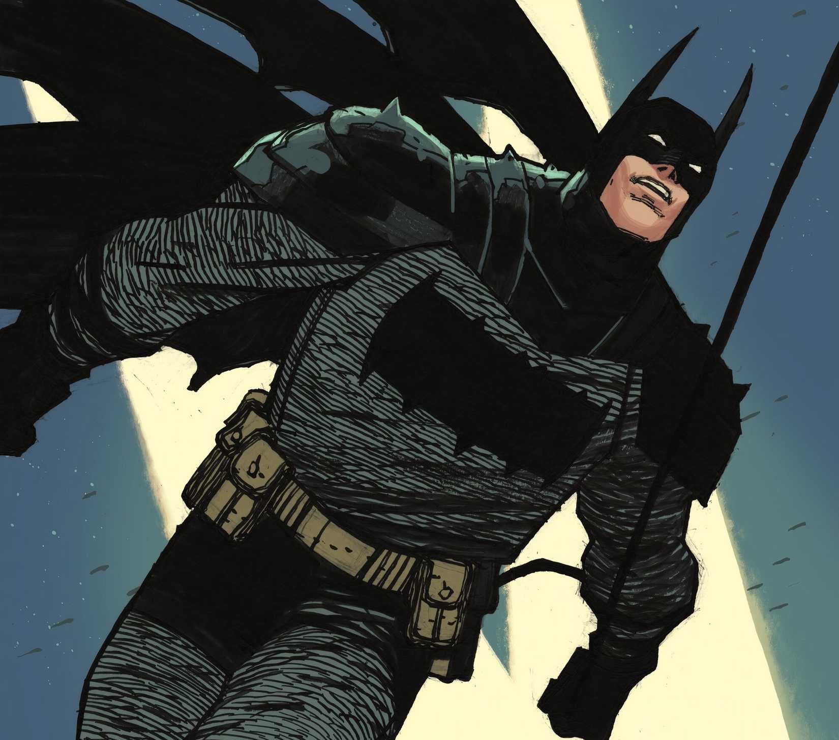 Absolute Batman Swinging Through Air DC