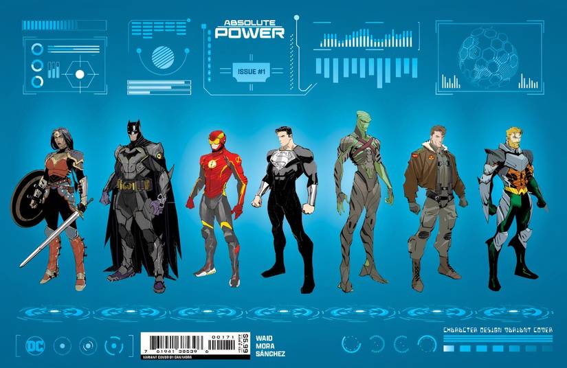 Absolute Power #1 cover art justice league new costumes