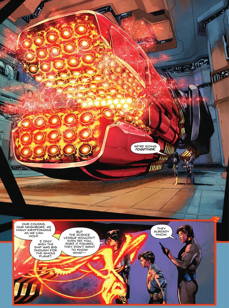 Comic book panels: Lara reveals she and Jor will join Kal in space as well as every Kryptonian they can fit in their ship