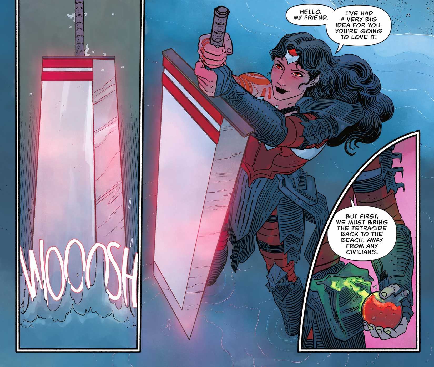 Absolute Wonder Woman Talks to the Athena Blade DC