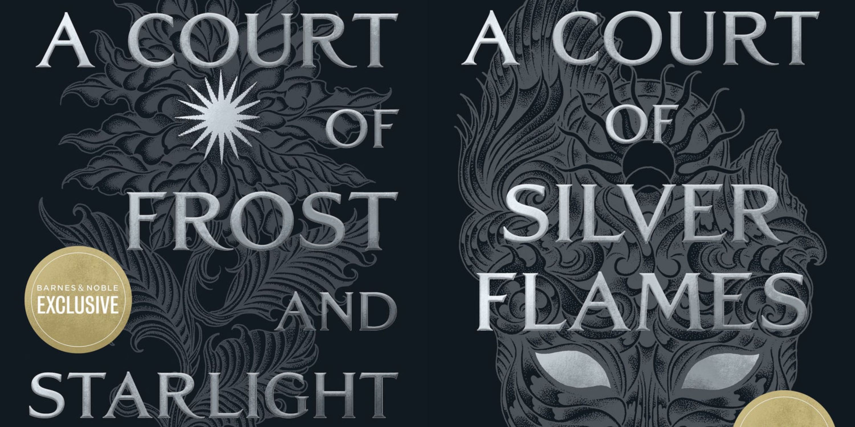 The Night Court edition covers of A Court of Frost and Starlight and A Court of Silver Flames