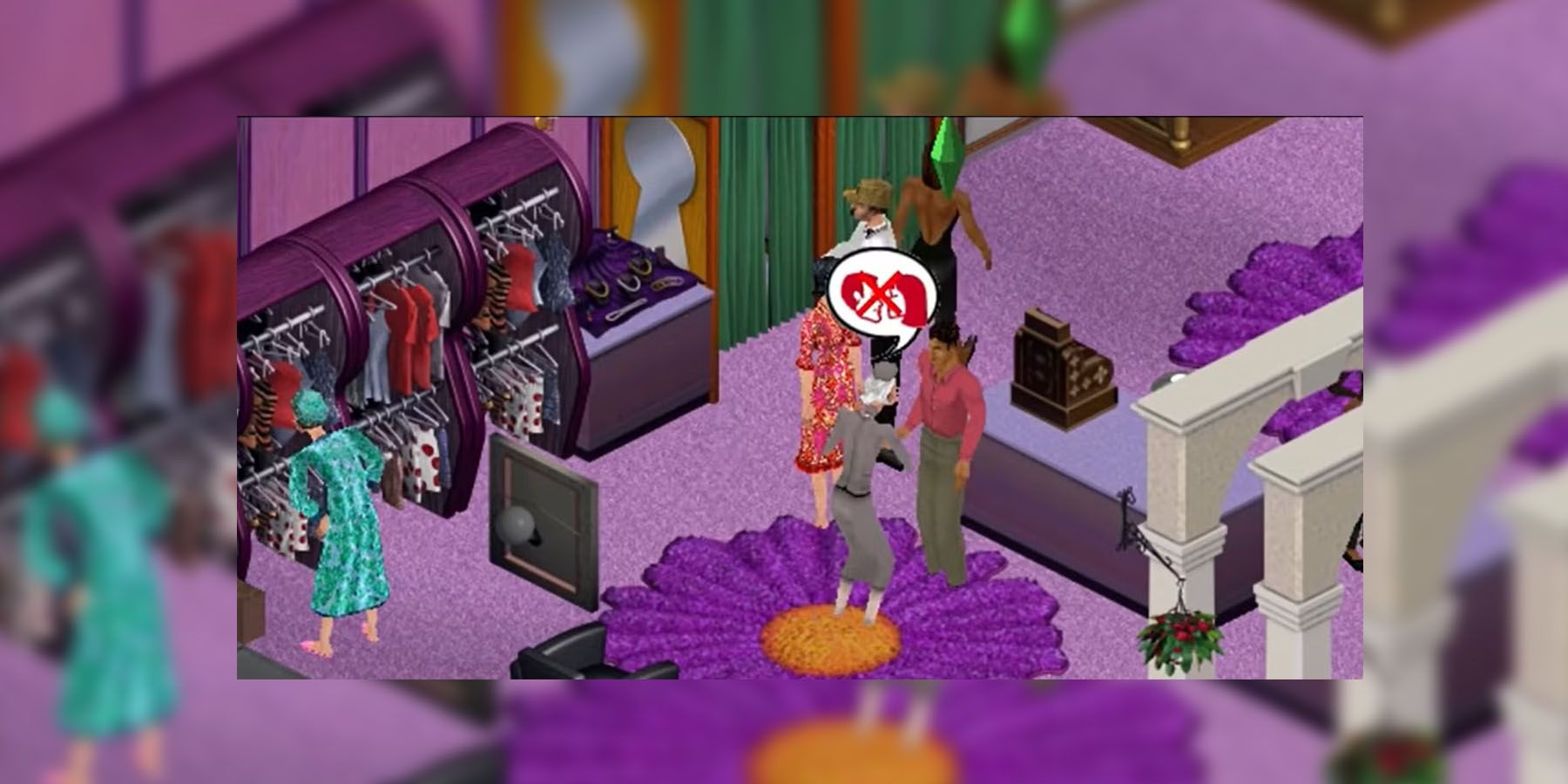 Agnes Crumplebottom hates romance in the Sims 1