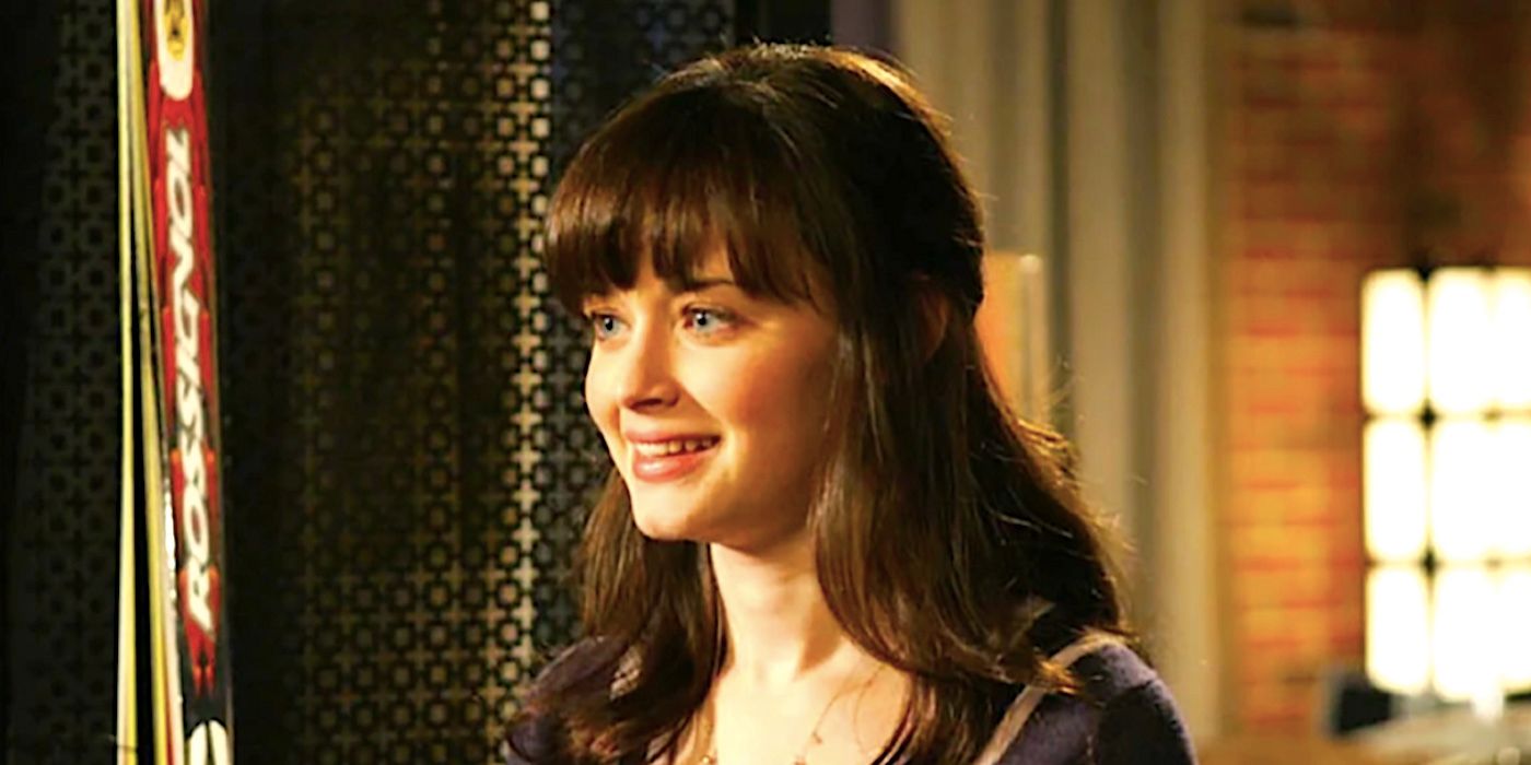 Alexis Bledel&rsquo;s Rory looking happy in Gilmore Girls