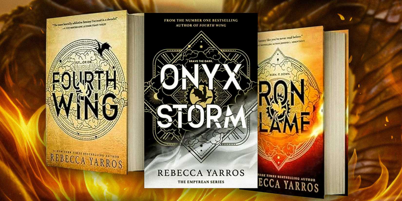 Fourth Wing, Onyx Storm, Iron Flame by Rebecca Yarros