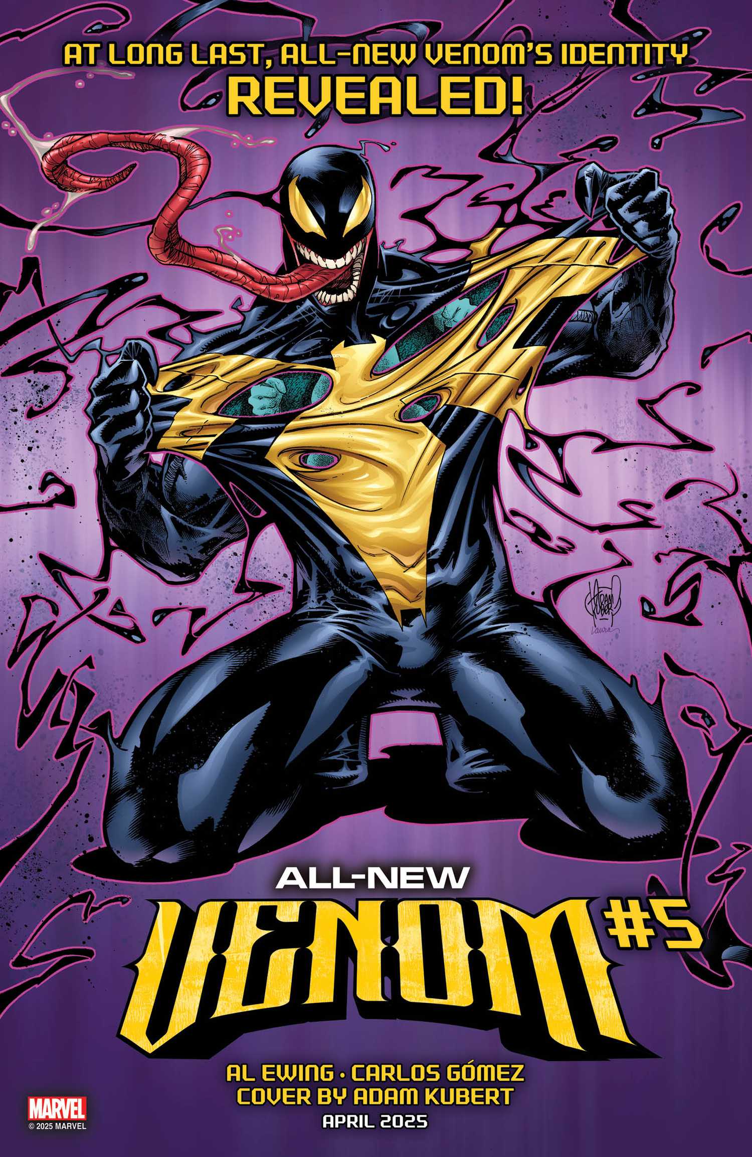 Venom rips off the symbiote to reveal parts of the host.