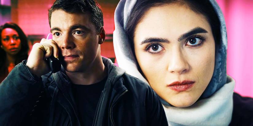 Amanda Warren as Catherine Weaver, Gabriel Basso as Peter Sutherland and Arienne Mandi as Noor in The Night Agent season 2, episode 5