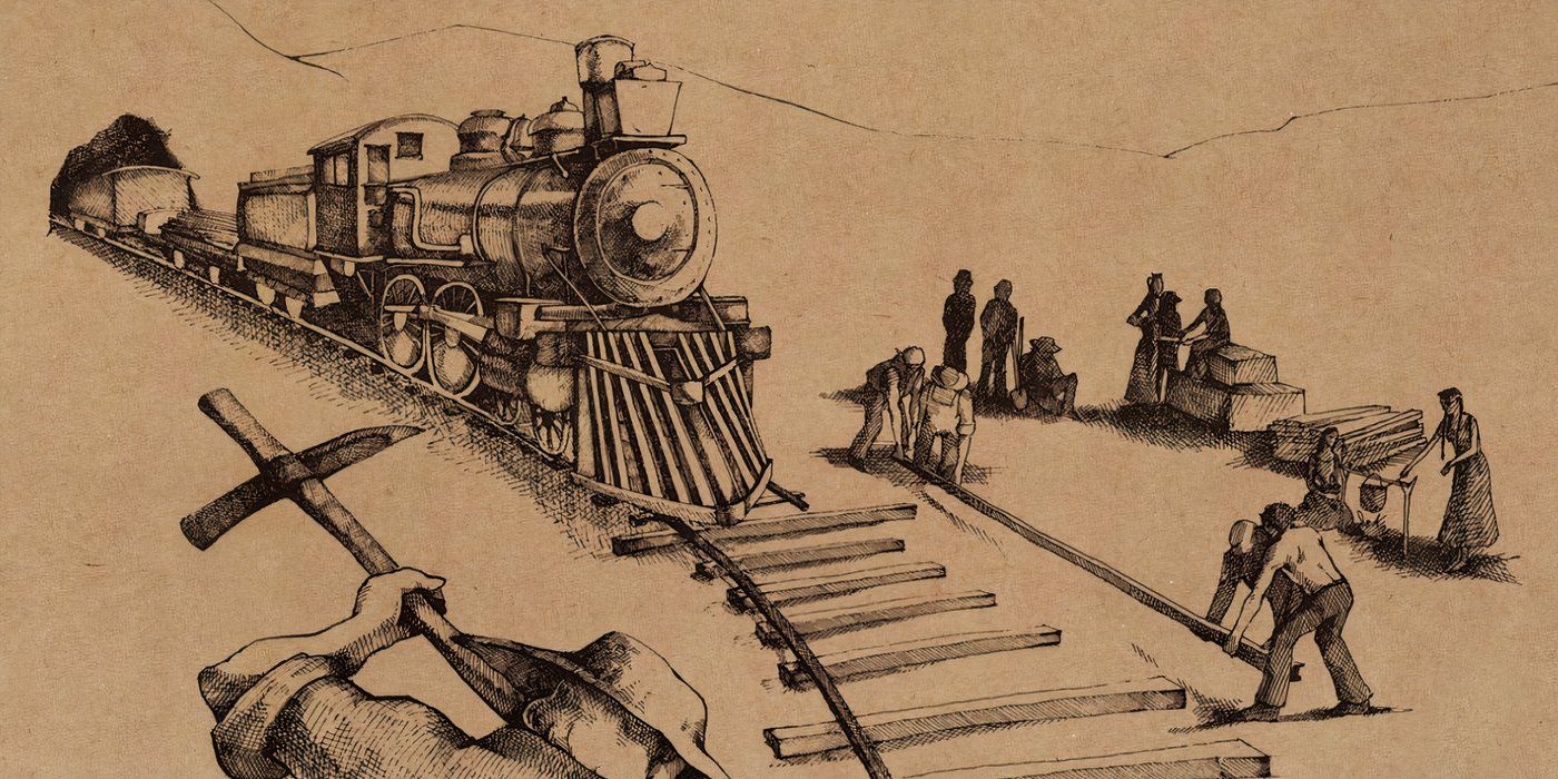 Tren ilustrado de la portada del libro de Bob Dylan. 