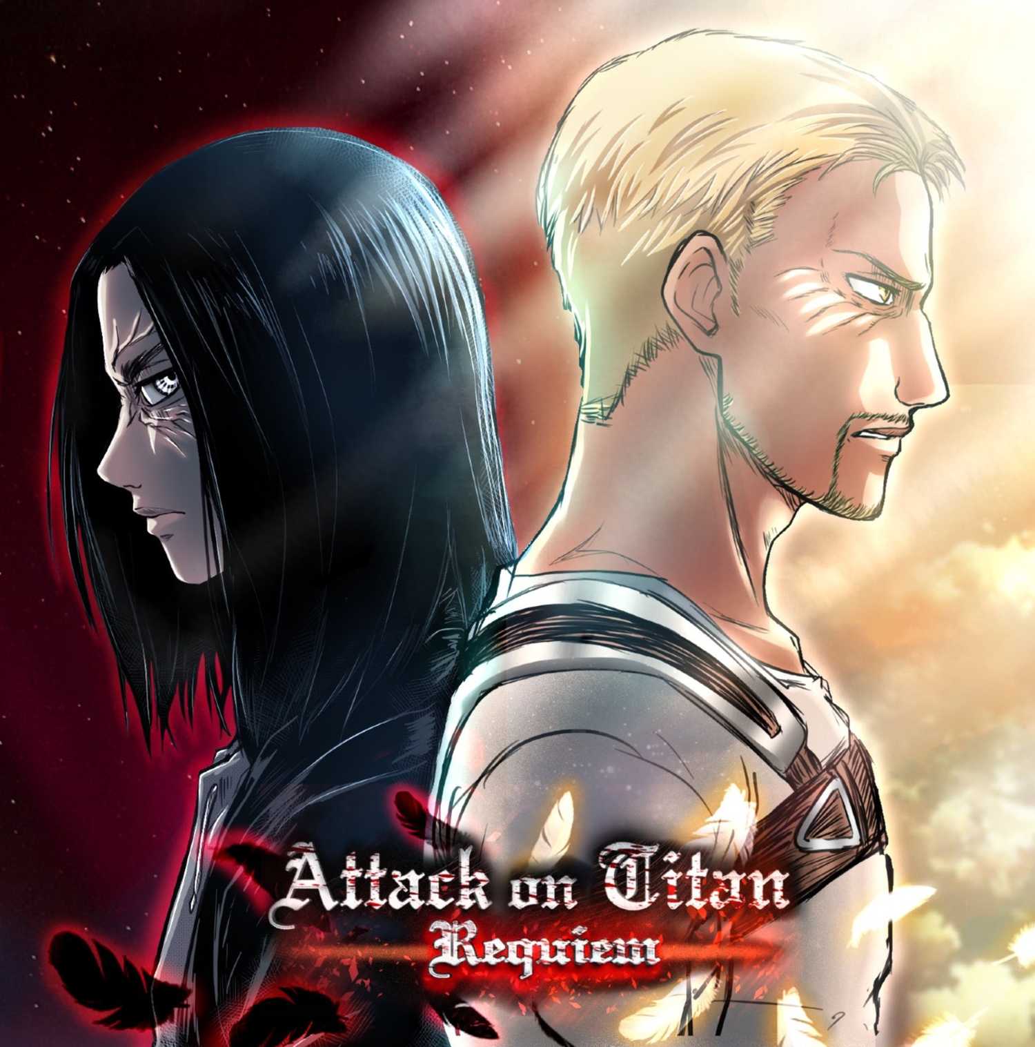 AOT Requiem poster featuring Eren and Reiner