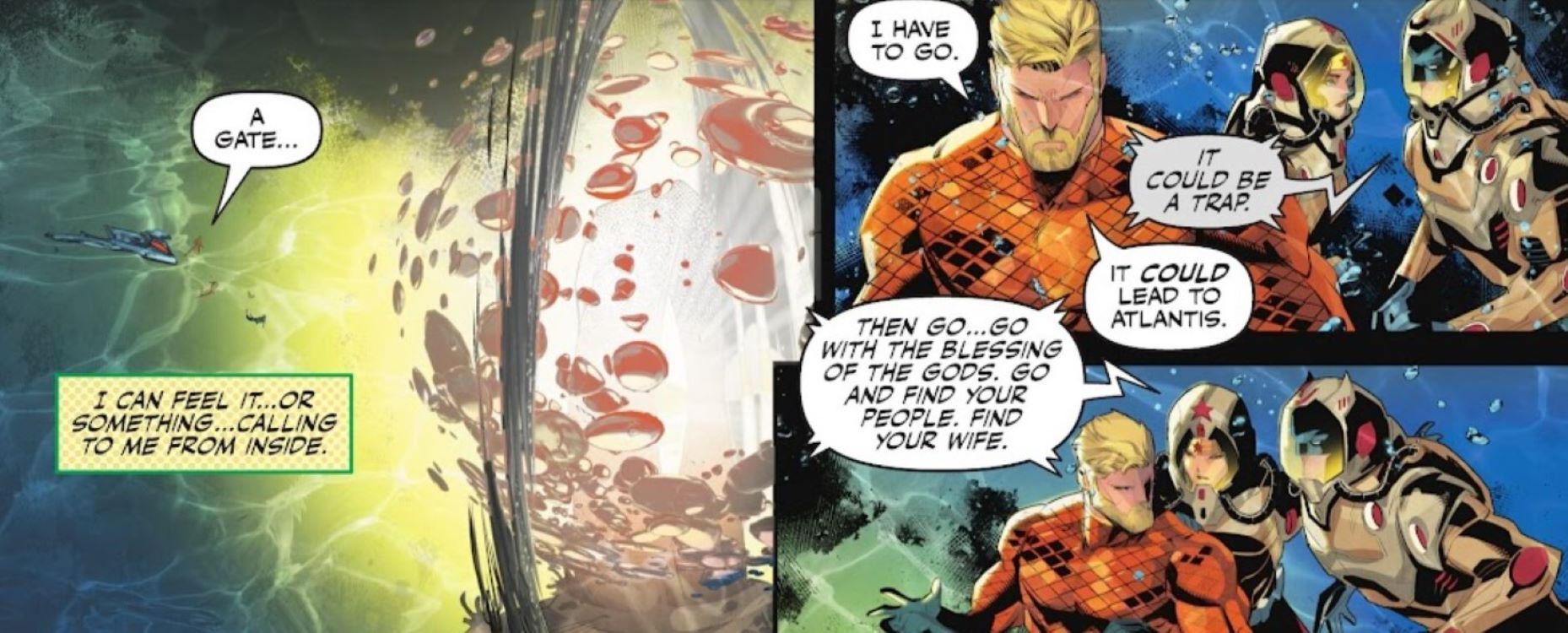 Aquaman #1 Atlantis portal gate