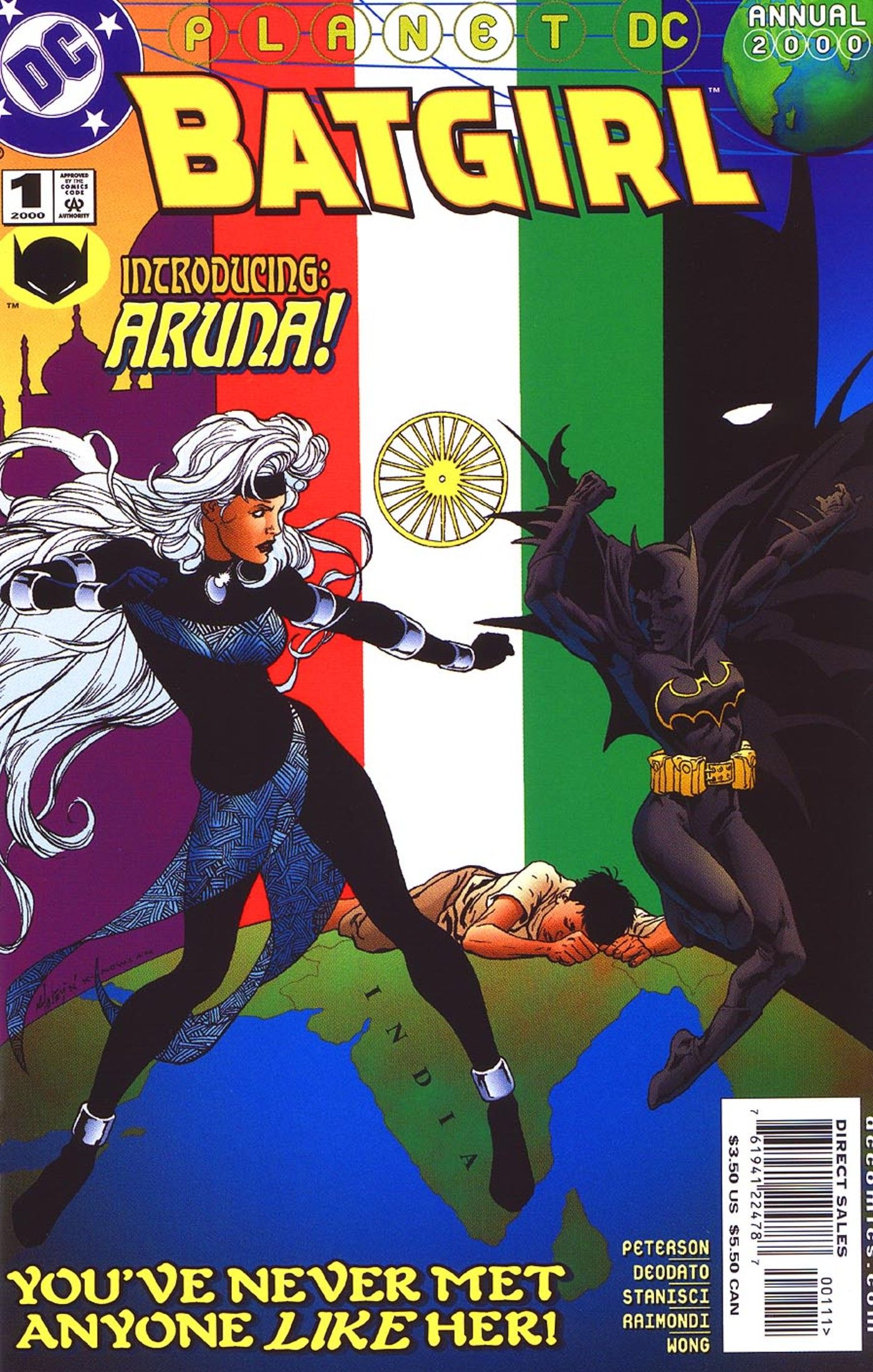 Aruna Shende o Aruna Ramanan en la portada de Batgirl 2000 Annual No. 1 junto con Cassandra Cain