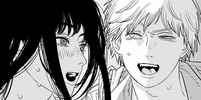 Asa and Denji laughing during the Aquarium Arc in Chainsaw Man.