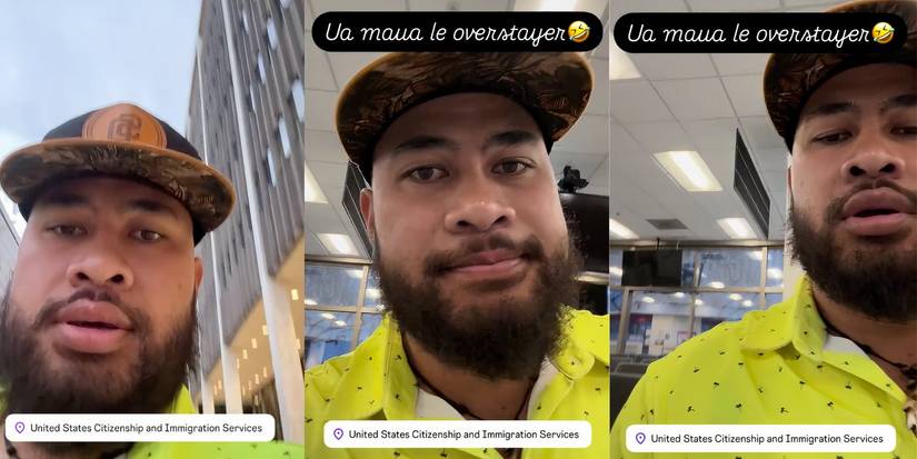 Asuelu Pulaa from 90 Day The Last Resort Instagram story regarding deportation
