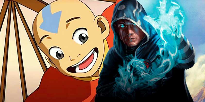 Hang from Avatar: The Last Airbender beside a Magic: The Gathering character.