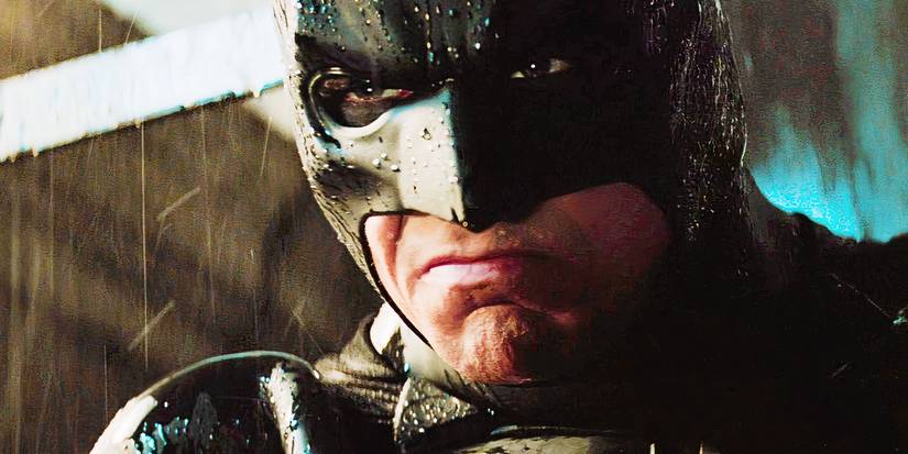 Batman looking angry in The Dark Knight
