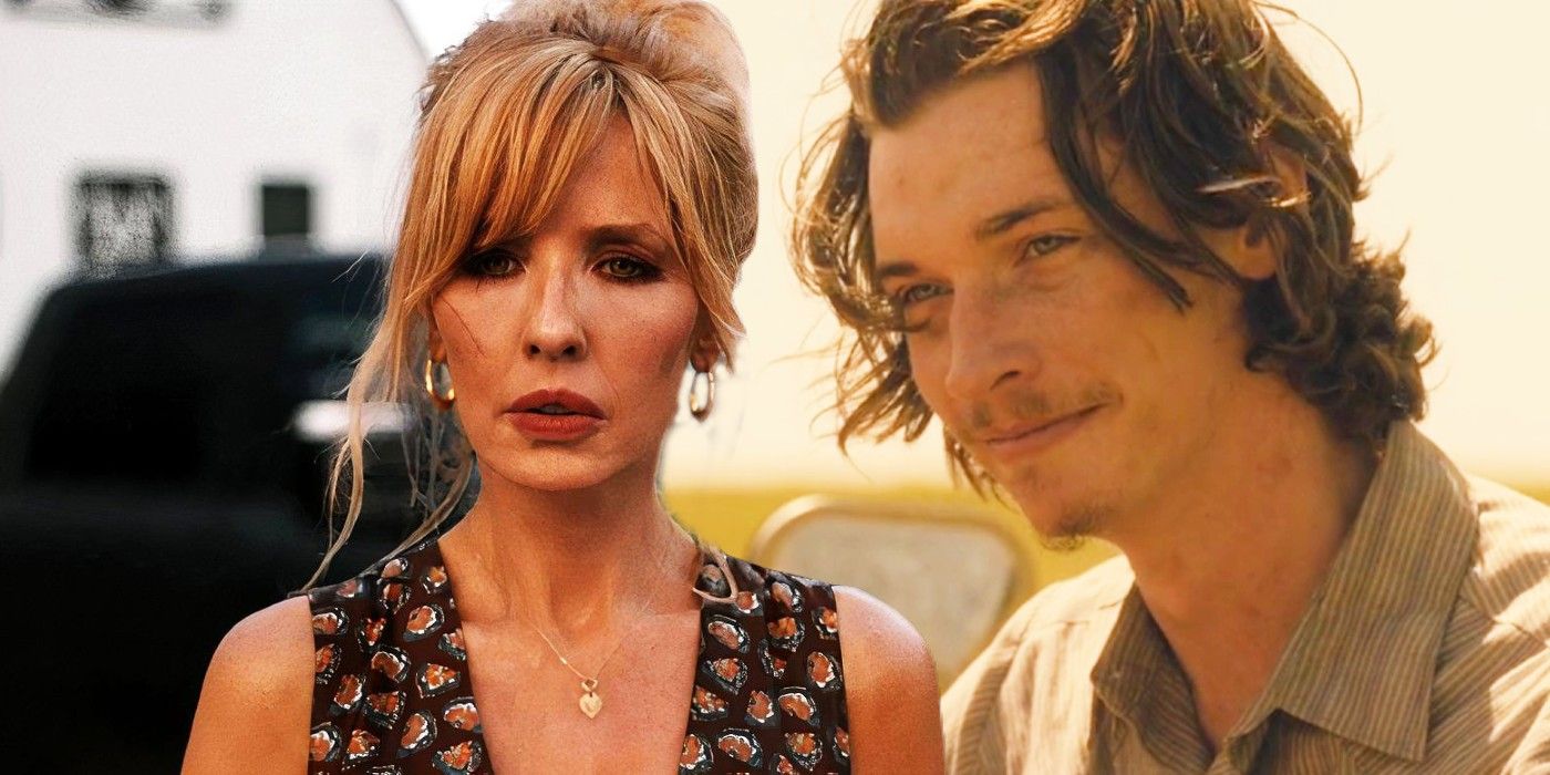Beth Dutton (Kelly Reilly) in Yellowstone and Cooper Norris (Jacob Lofland) in Landman