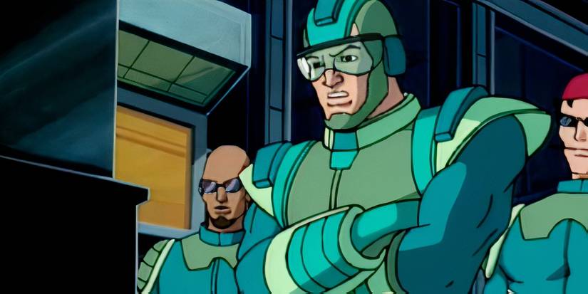 Big Wheel with his arms folded in Spider-Man the Animated Series