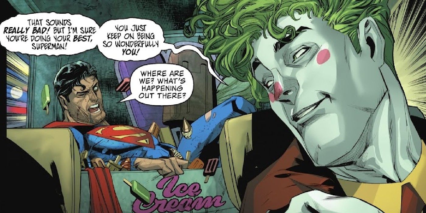 bizarro joker helps superman