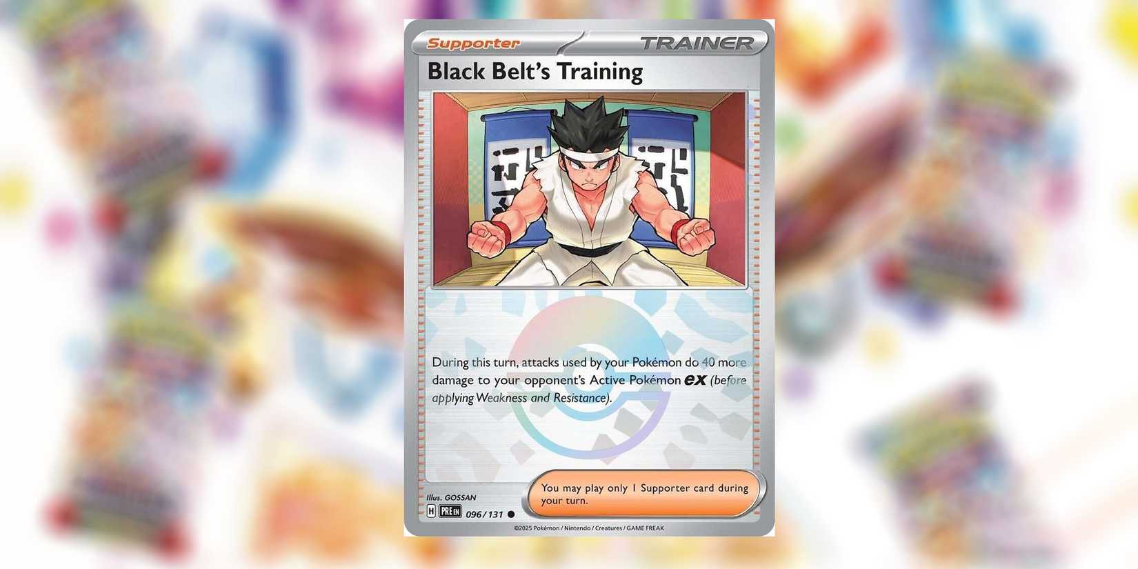 Black Belt's training card in Prismatic Evolution in Pokemon TCG