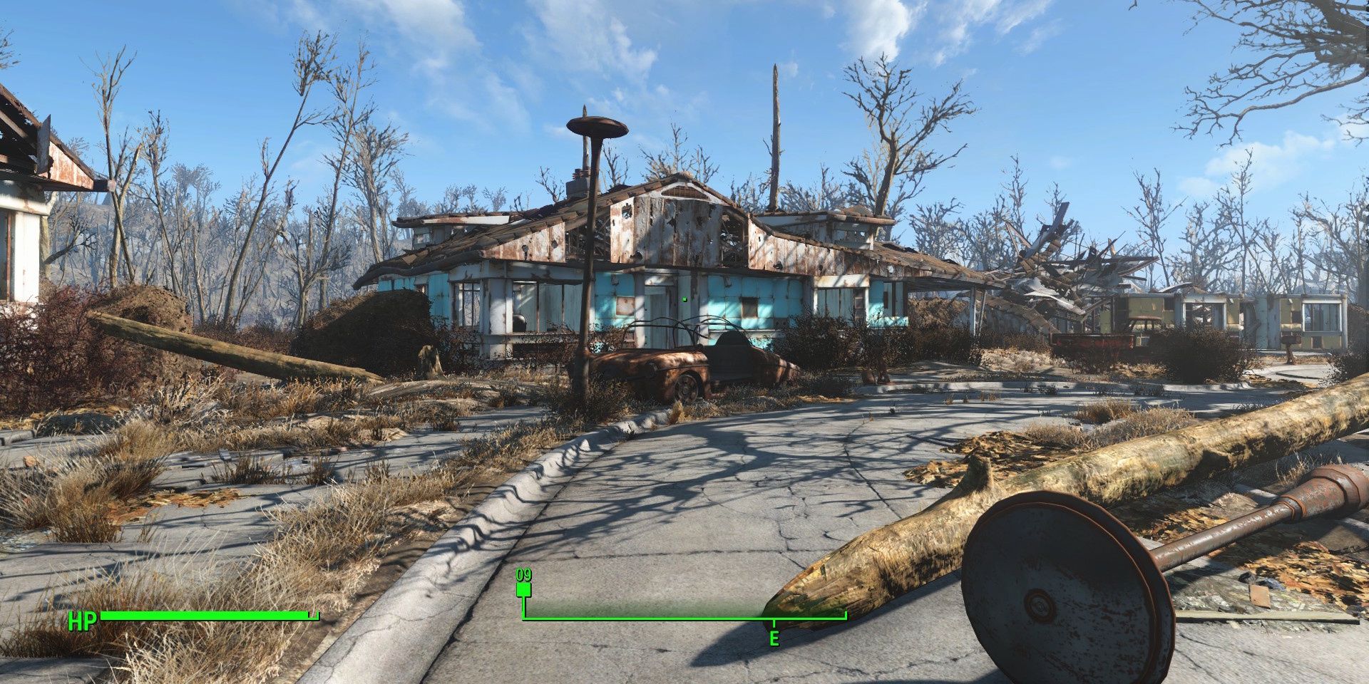 Blue Sanctuary Hills house east of player home in Fallout 4.
