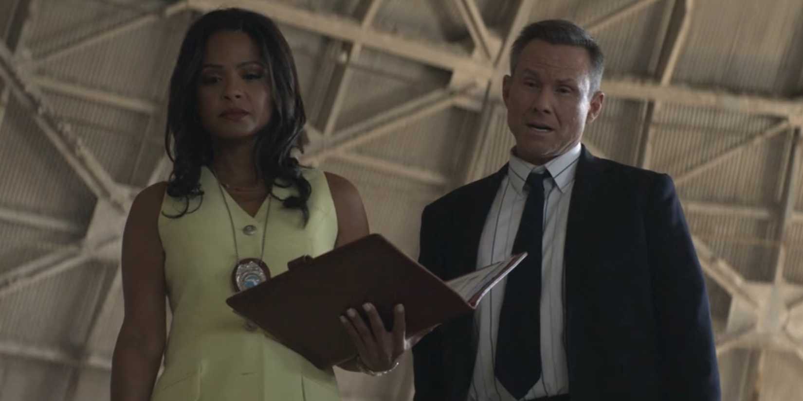Maria LaGuerta (Christina Milian) and Harry Morgan (Christian Slater) in Dexter: Original Sin season 1, episode 6