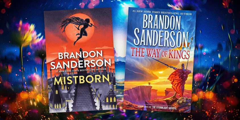 Covers of Mistborn and The Way of Kings