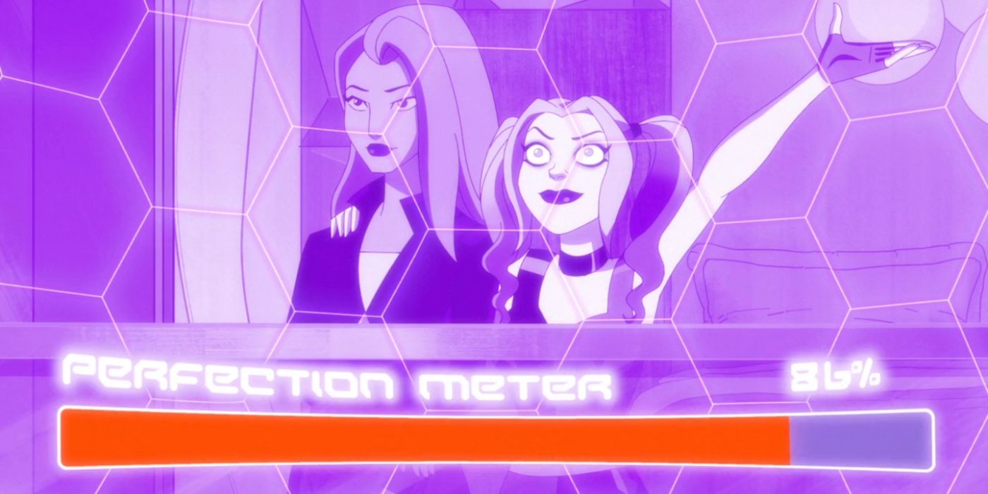 Brainiac's Perfection Meter in Harley Quinn S5 Episode 1