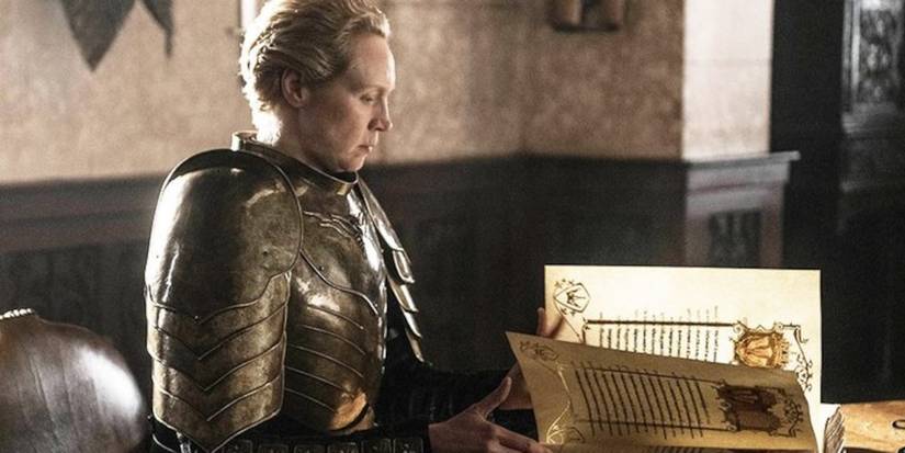 Brienne of Tarth in the Book of Brothers in Game of Thrones season 8