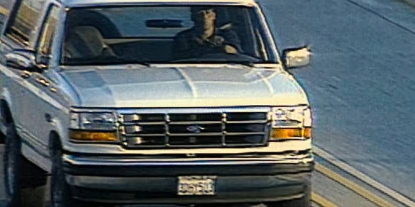 OJ Simpson's white Ford Bronco driven by A.C. Cowlings via American Manhunt: OJ Simpson