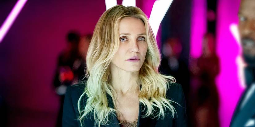 Cameron Diaz looking serious as Emily in Back in Action