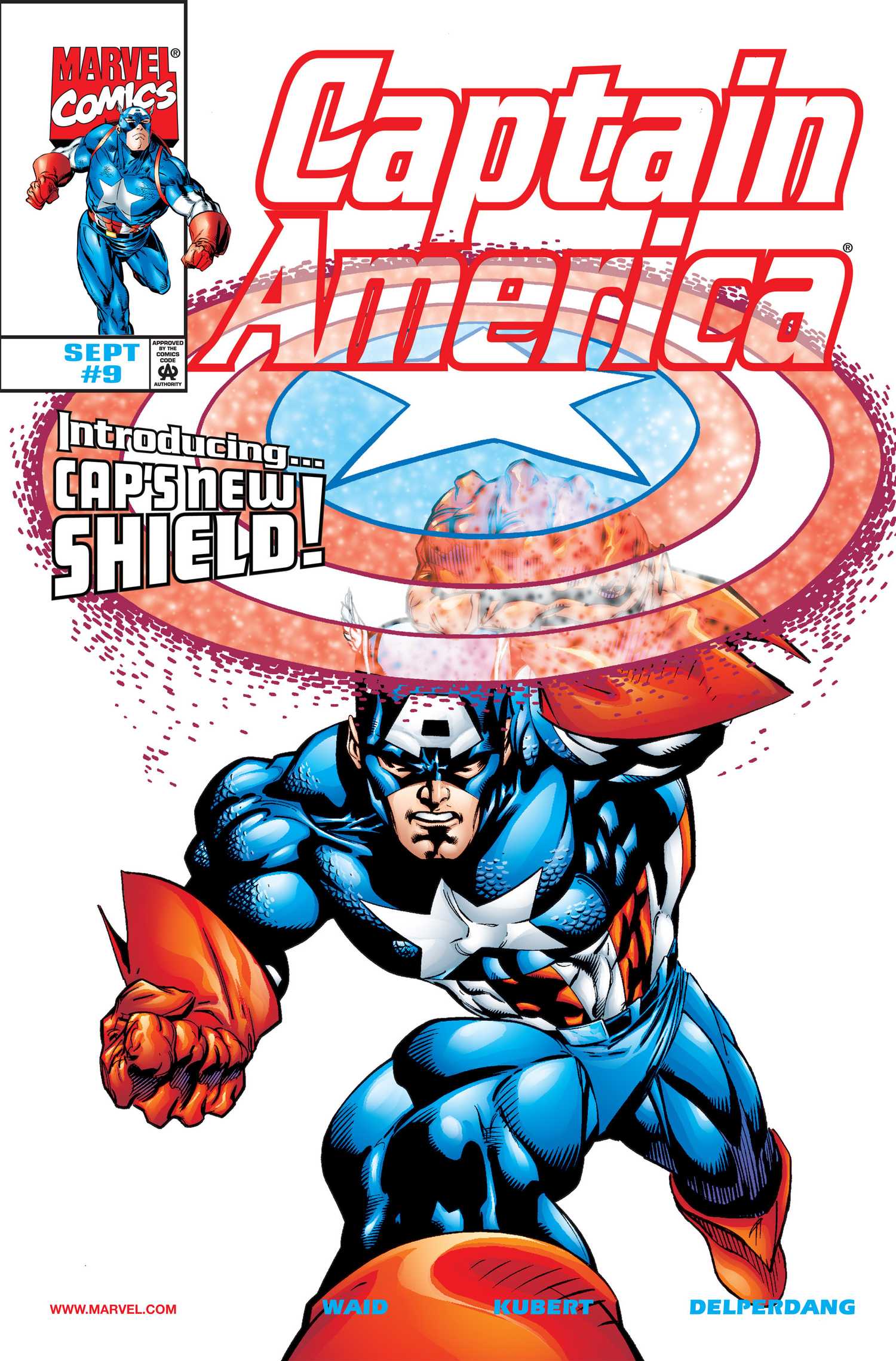 Captain America #9 Cover Cap debuts his new energy shield