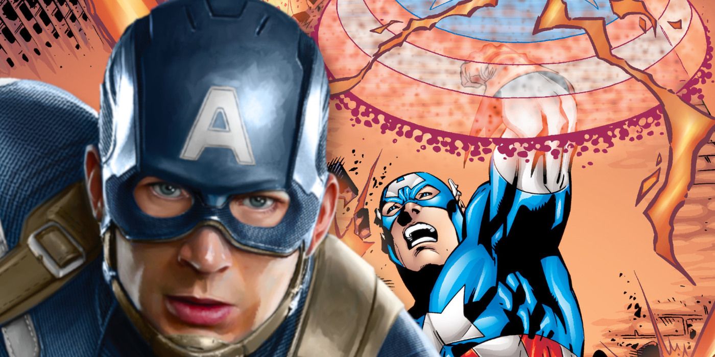 Captain America and his energy shield