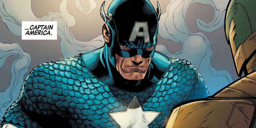 Captain America challenging his 'evil twin', Hydra Cap.