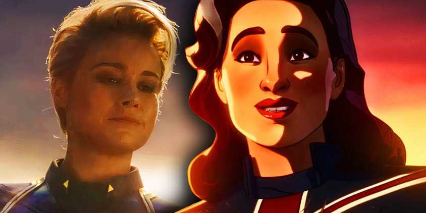 Captain Carter in What If...? season 3 with Captain Marvel in Avengers Endgame