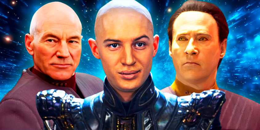 Captain Picard, Shinzon, and Data in Star Trek Nemesis