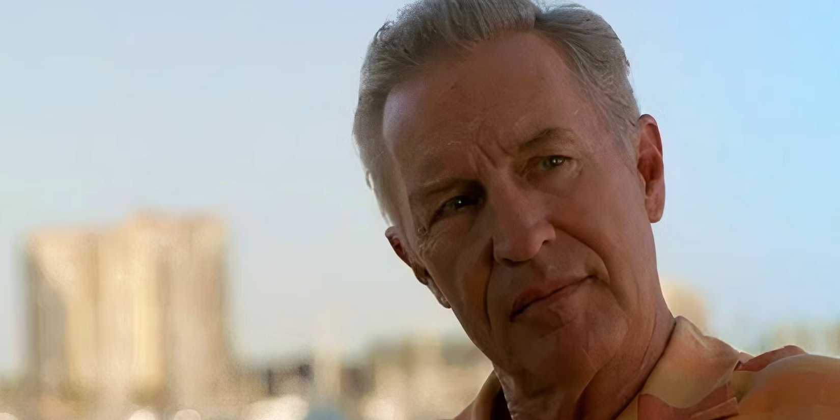 Captain Thomas Matthews looking to the right of the screen in Dexter