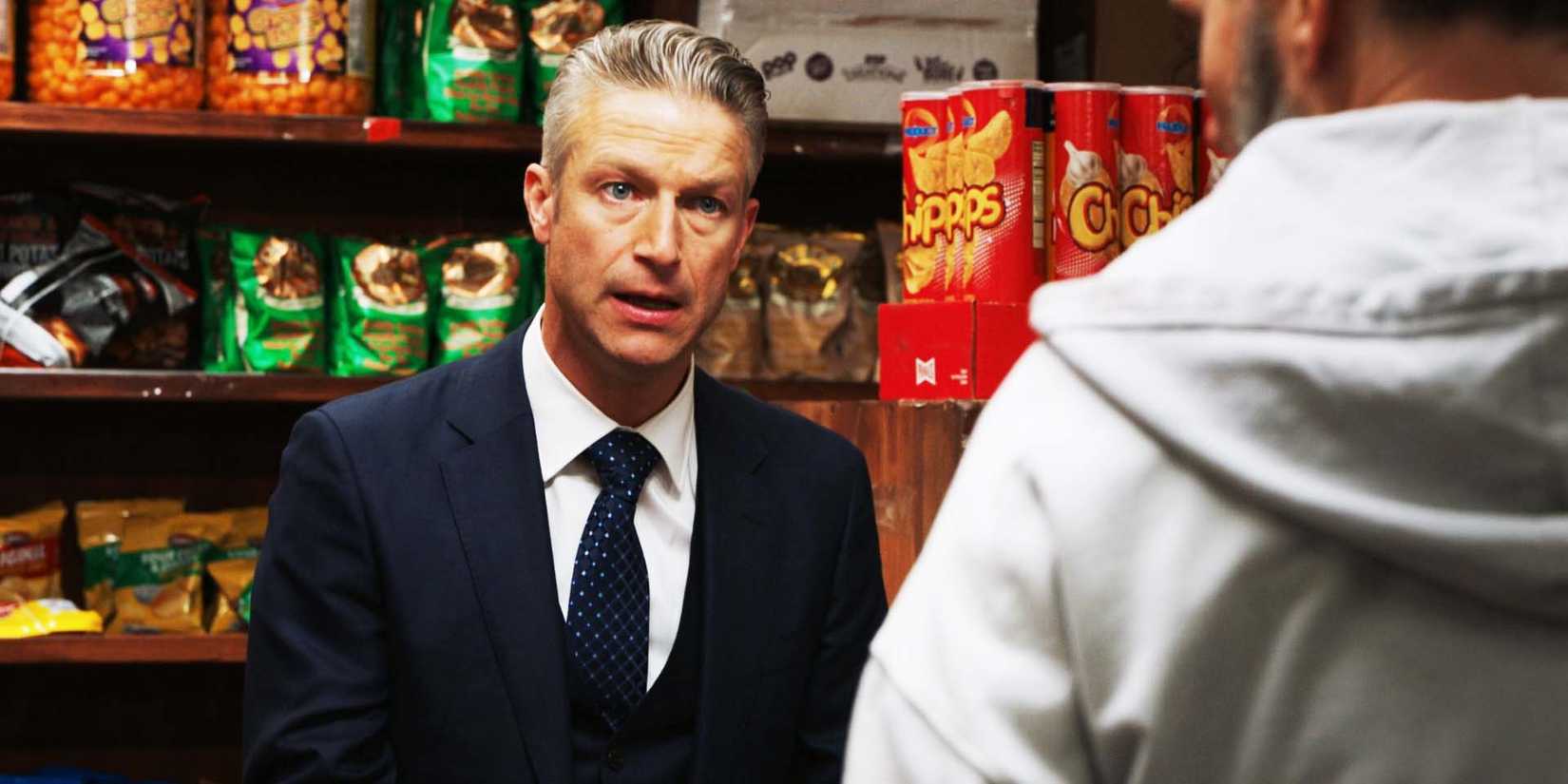 Carisi as a hostage in a recent episode of Law and Order SVU
