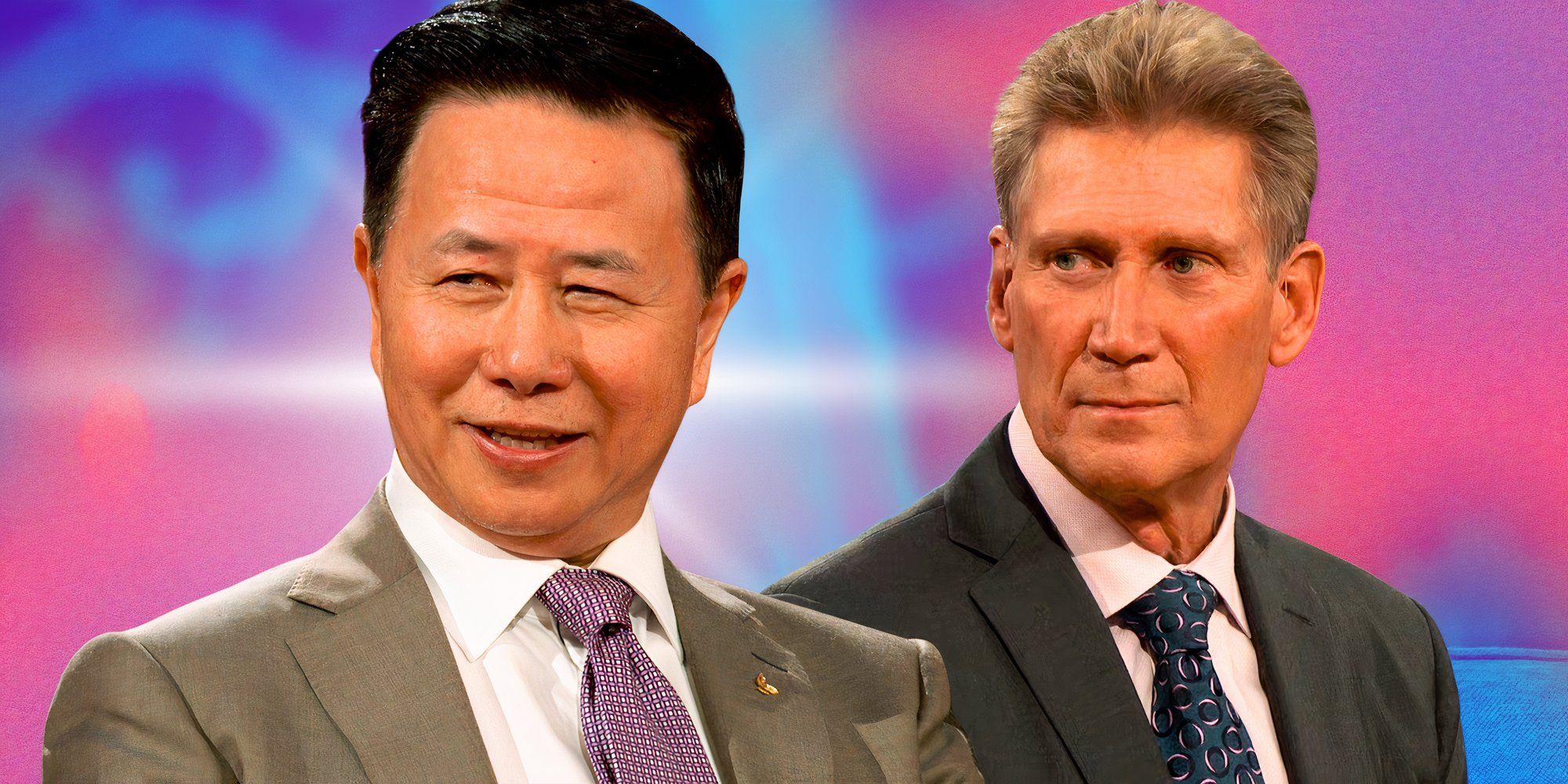 image of Charles Ling from the golden bachelorette happy with gerry turner from the golden bachelor