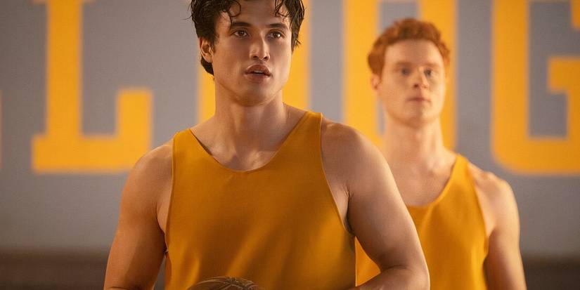 Charles Melton as Reggie Mantle playing basketball in Riverdale