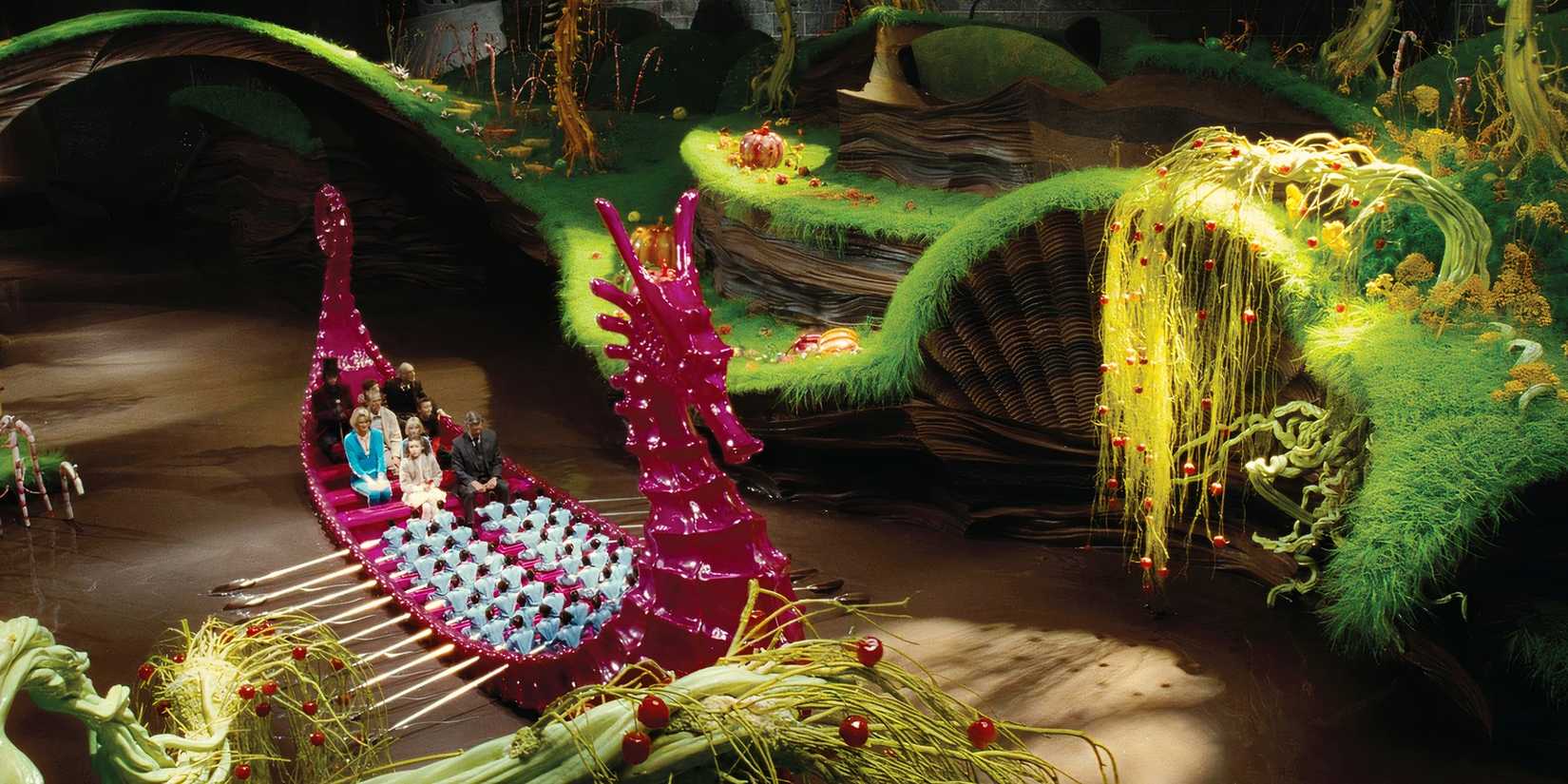 The chocolate river in Charlie and the Chocolate Factory.