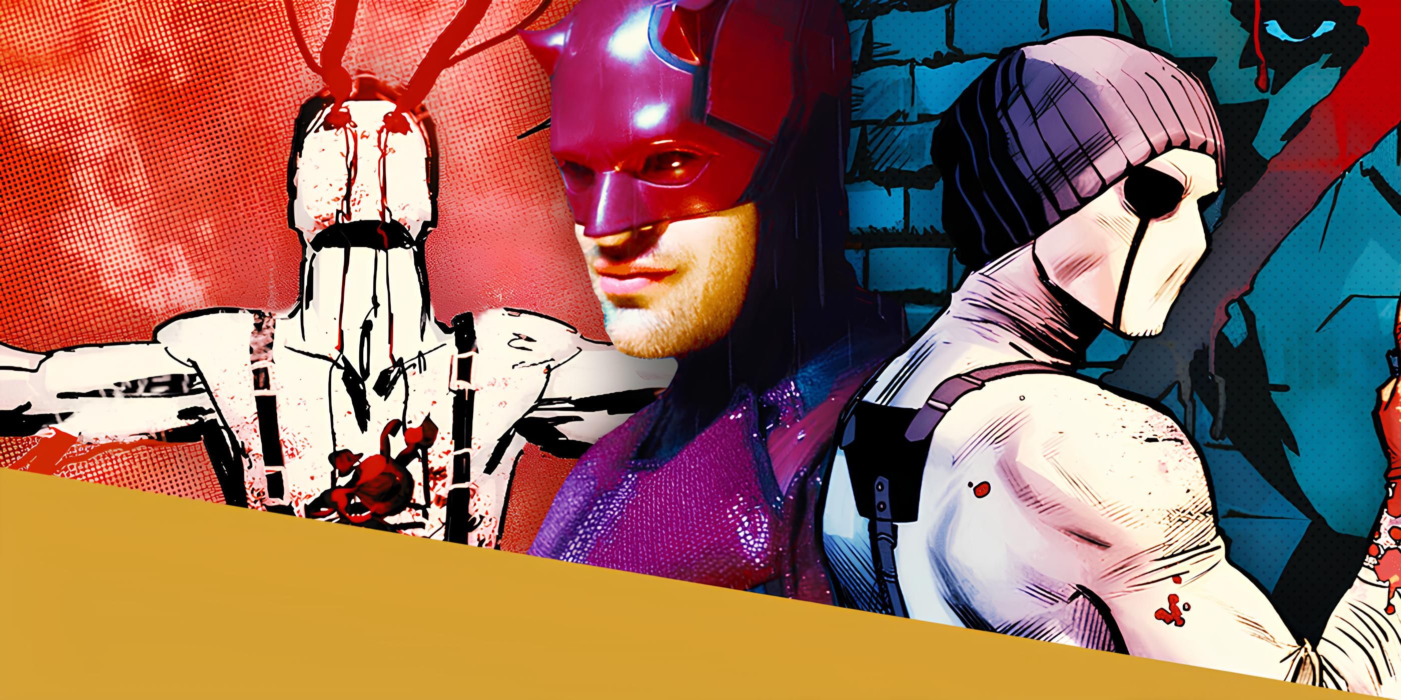 Charlie Cox as Daredevil Next to Muse From Marvel Comics