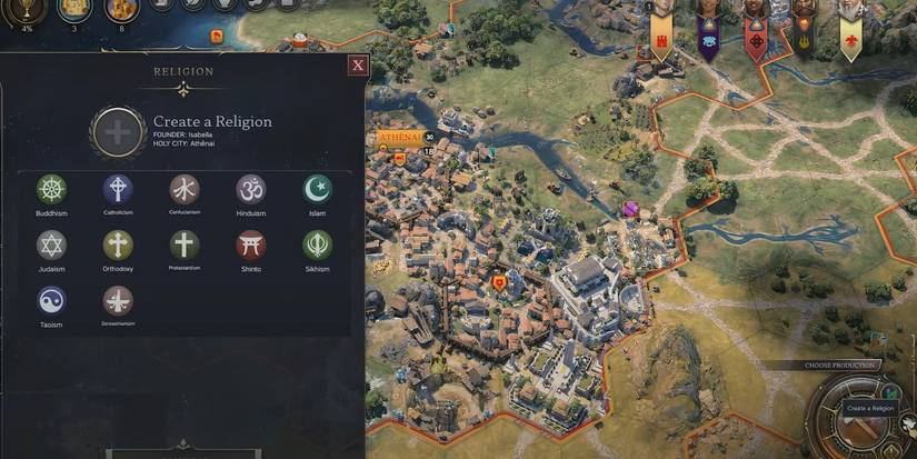Civ 7 Religion Choice gameplay image