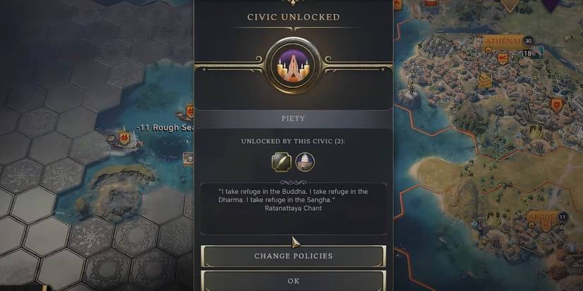 Civ 7 Religion Civic unlocked gameplay image